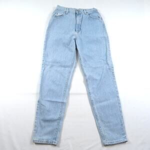 Lee Light Blue Womens Jeans Zip Fly Wash Made in USA Sz 12 M Meas 28x30 1990s